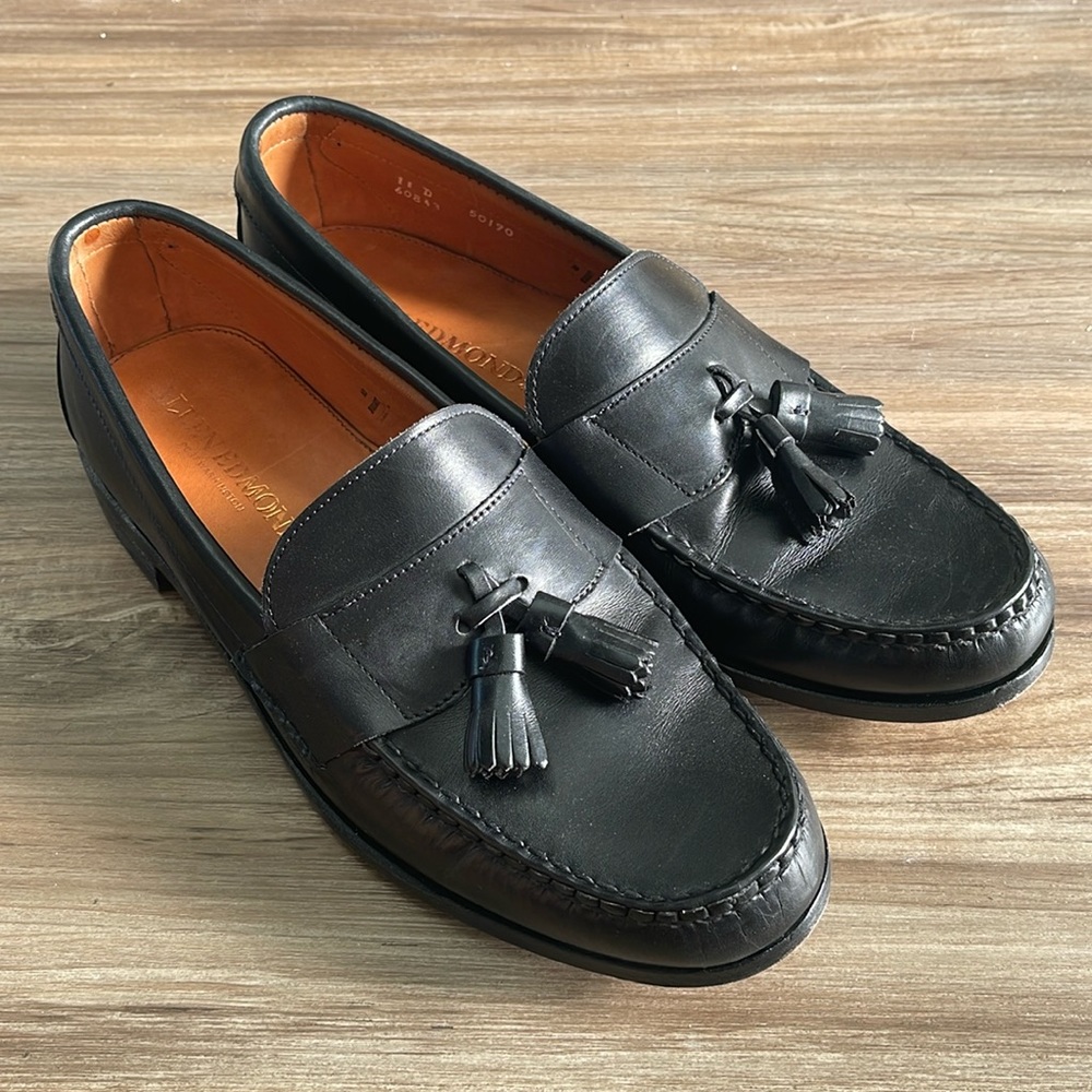Allen Edmonds Schrier Tassel Loafers 11 D Black Discontinued